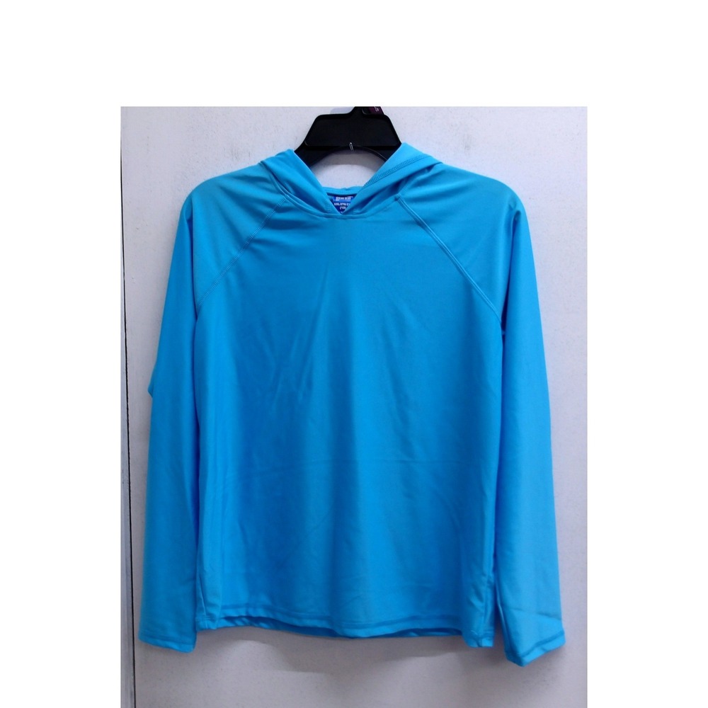 Ocean Gear Boys Rash Guard ‎ Swim Shirt Turquoise Blue Sz XXL/18 #26279